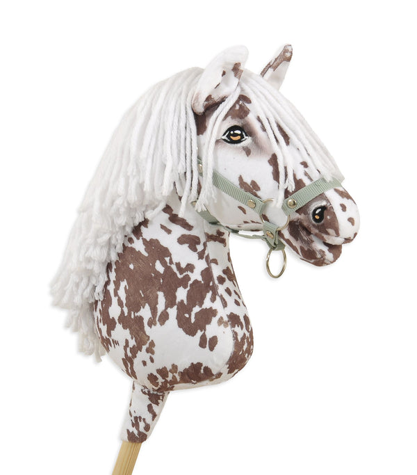 Premium Keppihevonen / Hobby Horse - Brown leopard with white A3
