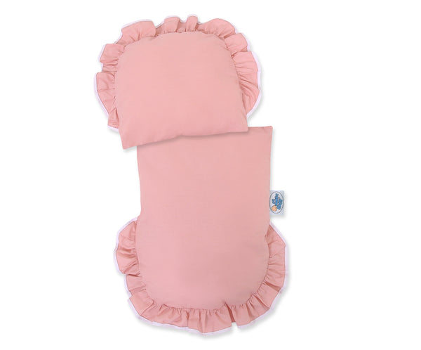 Nukkevaunu - Grey With Old Pink