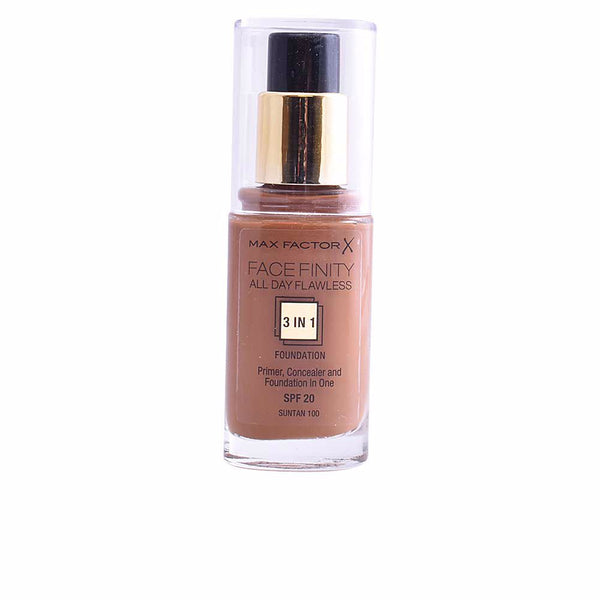 Facefinity all day flawless 3 in 1 -meikkivoide #100-suntan 30 ml