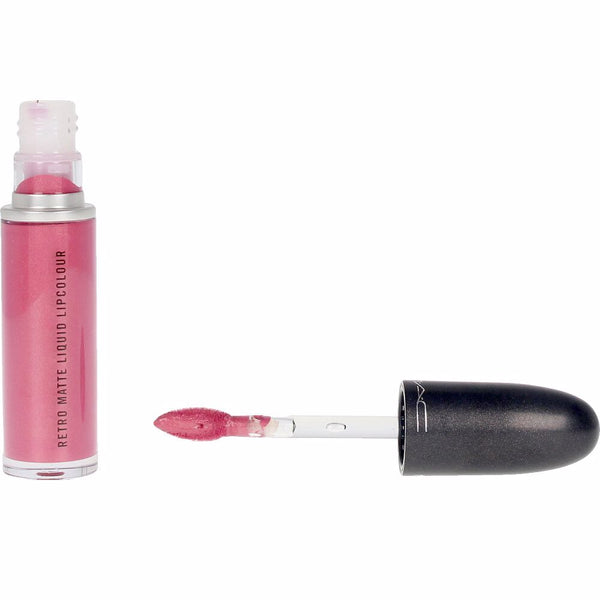 Retro matte nestemäinen huuliväri #metallic rose5