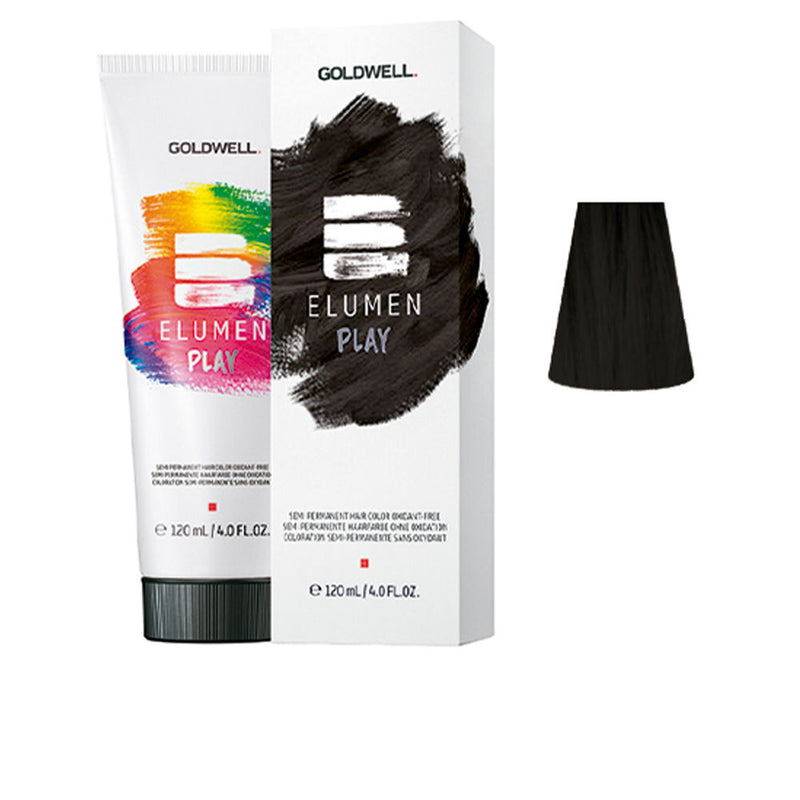 Goldwell Elumen Play puolikestävä hapetevapaa hiusväri Black 120 ml
