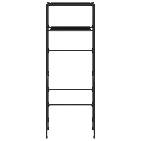 2-tasoinen Hyllykkö WC-pytyn ylle musta 53,5x28x143 cm rauta