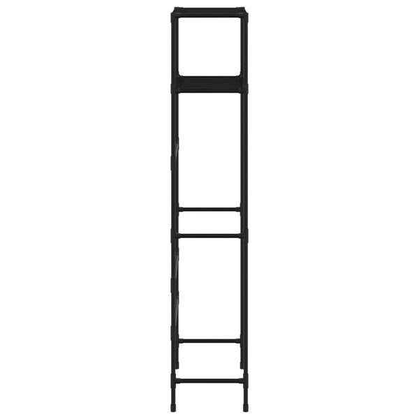 2-tasoinen Hyllykkö WC-pytyn ylle musta 53,5x28x143 cm rauta