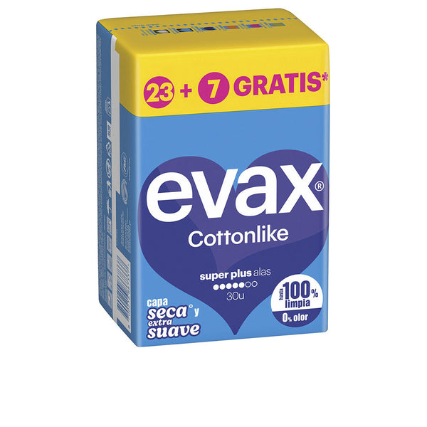 Evax Cottonlike Super Plus Wings Pads 30 Units