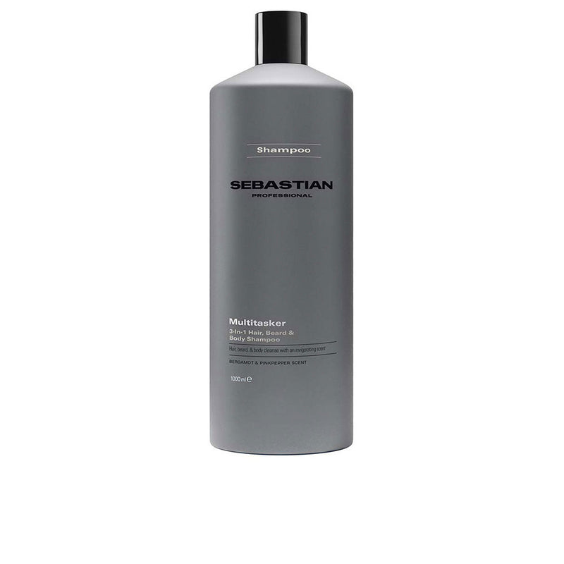 Sebastian Professionals - Multitasker 3-in-1 shampoo for men, hair, beard and body, cleanses and provides freshness 1000 ml