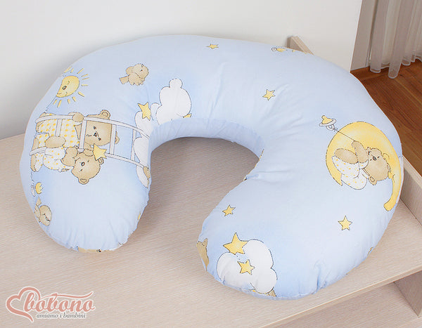 Monikäyttöinen imetystyyny - irrotettava päällinen - blue teddy bears