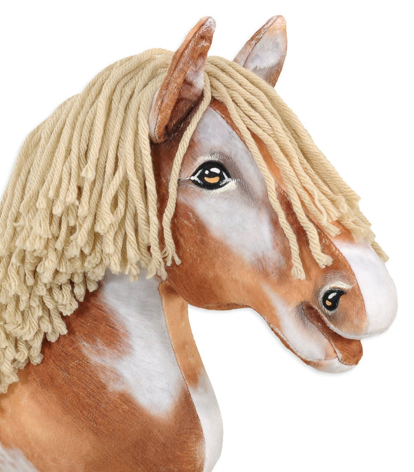 Premium Keppihevonen / Hobby Horse - Tobiano bay beige A3