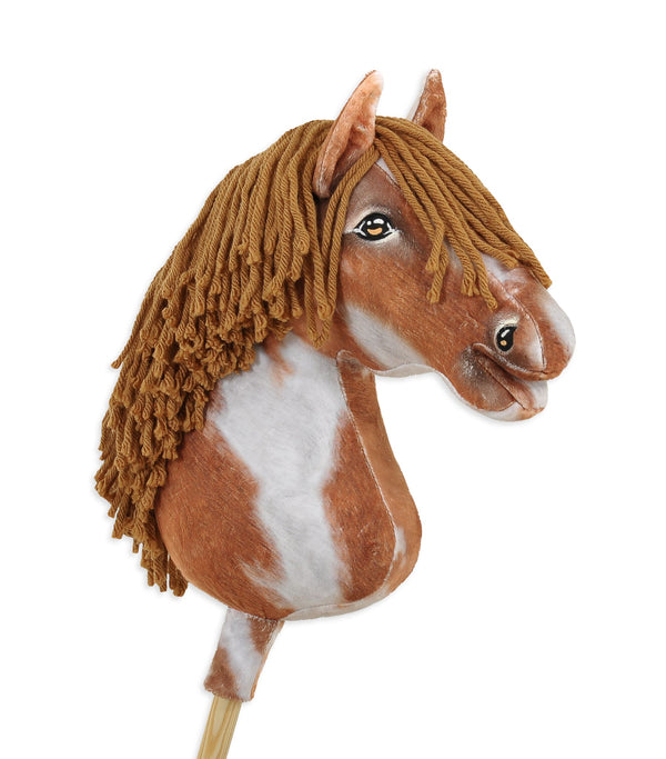 Premium Keppihevonen / Hobby Horse - Tobiano bay brown A3