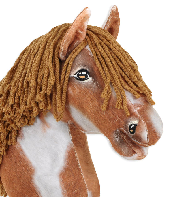 Premium Keppihevonen / Hobby Horse - Tobiano bay brown A3
