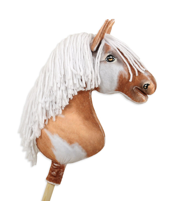 Premium Keppihevonen / Hobby Horse - Tobiano bay white A3