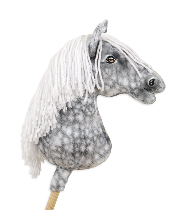 Premium Keppihevonen / Hobby Horse - Dapple grey with white A3