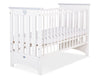 Pinnasänky 120X60cm - Wooden Baby Cot 120X60cm Lorenzo Iii White/Grey