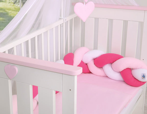 Sängyn letti reunapehmuste - Pinkki - Vaaleanpunainen