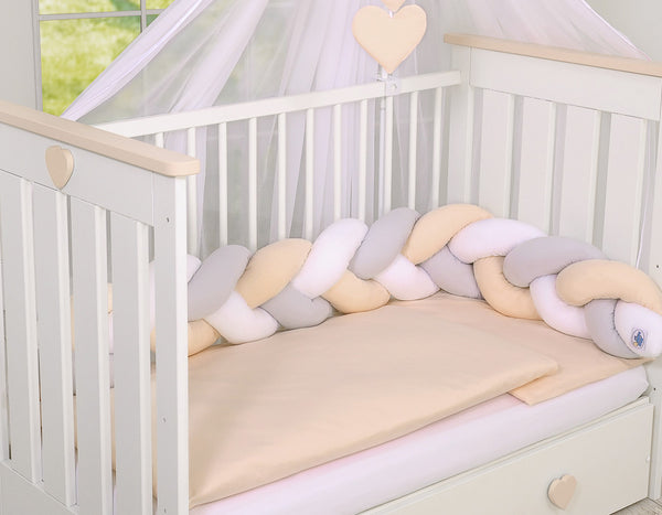 Sängyn letti reunapehmuste - Harmaa - Beige