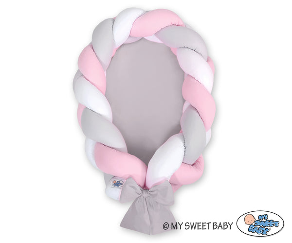 Unipesä letti reunapehmustella - Harmaa - Vaaleanpunainen