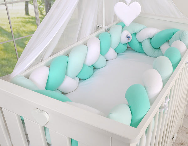 Sängyn letti reunapehmuste XXL - Valkoinen - Minttu