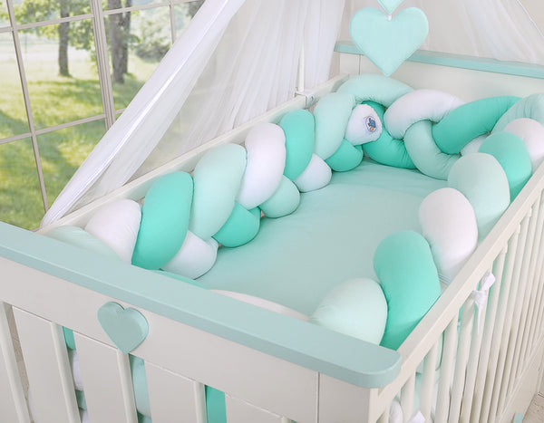 Sängyn letti reunapehmuste XXL - Valkoinen - Minttu