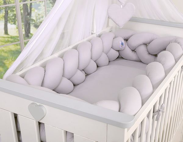 Pinnasänky 120X60cm - Wooden Baby Cot 120X60cm Lorenzo Iii White/Grey