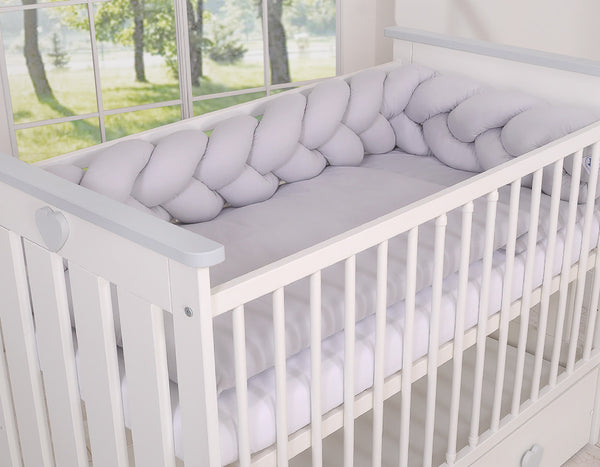 Pinnasänky 120X60cm - Wooden Baby Cot 120X60cm Lorenzo Iii White/Grey