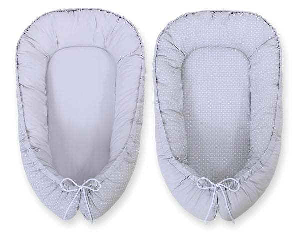 Unipesä - White Polka Dots On Grey/Grey