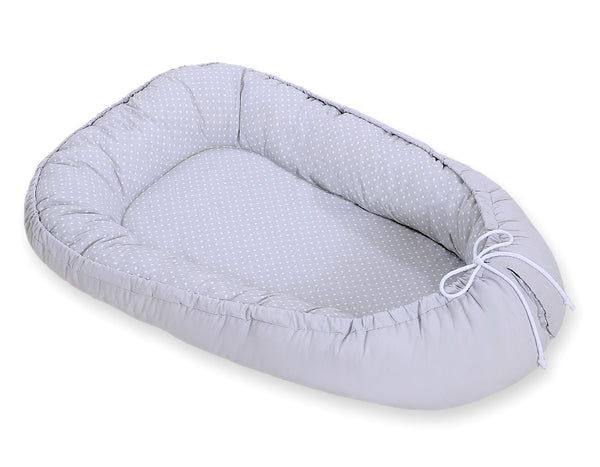 Unipesä - White Polka Dots On Grey/Grey