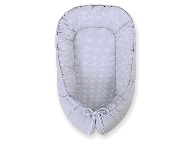 Unipesä - White Polka Dots On Grey/Grey