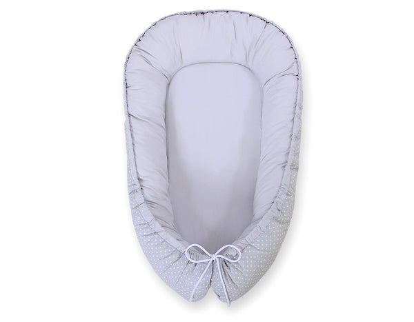 Unipesä - White Polka Dots On Grey/Grey