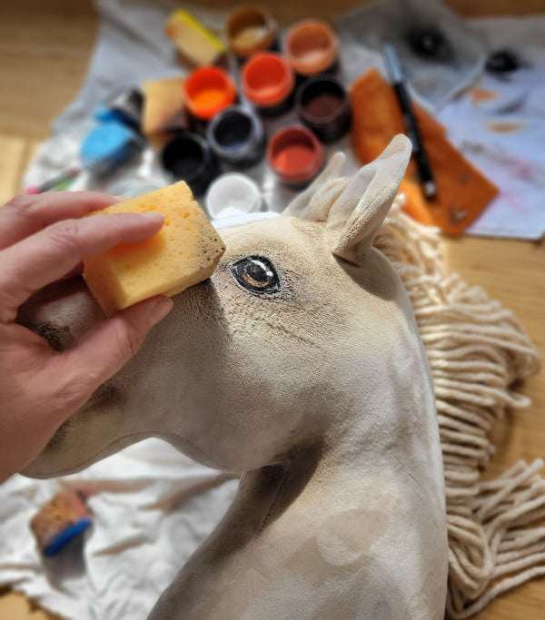 Premium Keppihevonen / Hobby Horse - Cremello horse A3