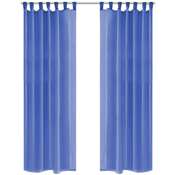 Voileeverhot 2 kpl 140x225 cm Syvänsininen