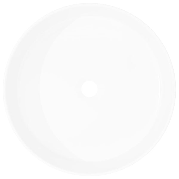 Pyöreä Pesuallas keraaminen Valkoinen 40x15 cm