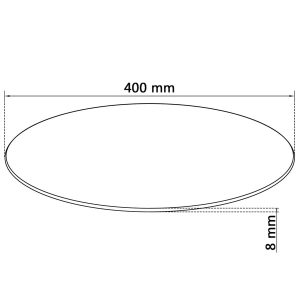 Pöytälevy Karkaistu Lasi Pyöreä 400 mm