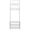 Vaatenaulakko kenkätelineellä 68x32x182,5 cm Valkoinen