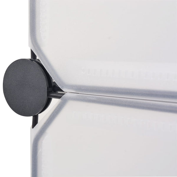 Kenkäteline 10 toisiinsa kiinnitettävällä lokerolla Valkoinen