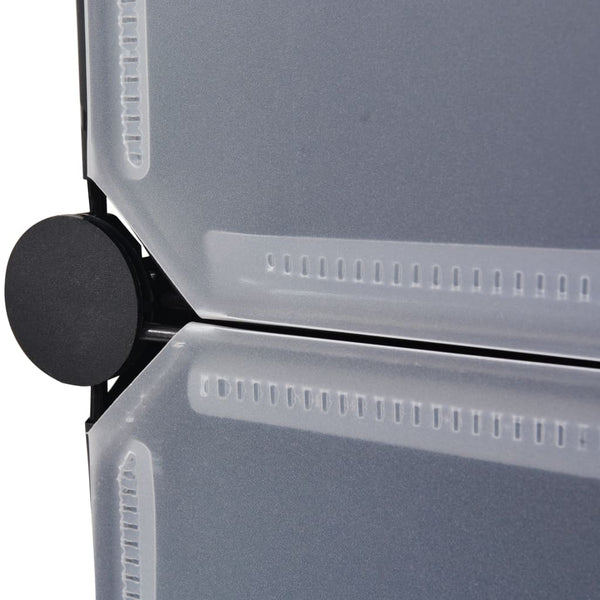 Kenkäteline 10 toisiinsa kiinnitettävällä lokerolla Musta