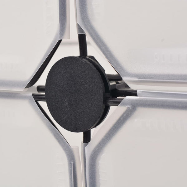 Kenkäteline 12 toisiinsa kiinnitettävällä lokerolla Valkoinen