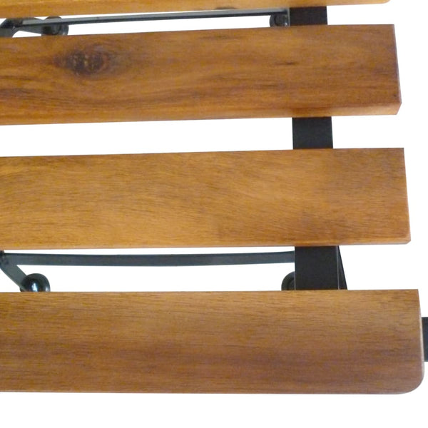 Kokoontaitettavat puutarhatuolit 2 kpl teräs ja akaasiapuu