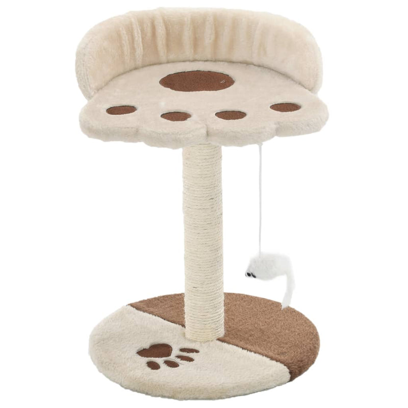 Ransom kiipeilypuu kissalle, beige ja ruskea, 40cm (sisal-pylväällä)