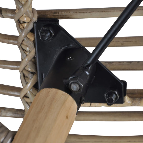 Ruokapöydän tuolit 2 kpl ruskea luonnollinen rottinki