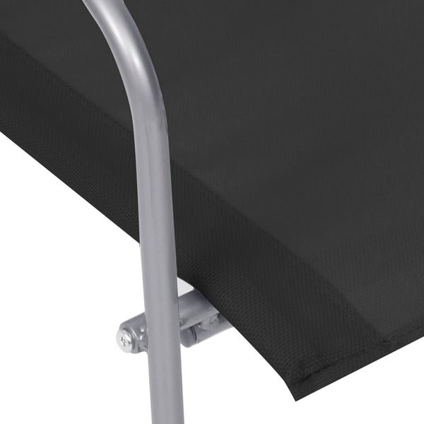 Musta puutarhasohvasarja Zinovia 4-osainen (kangas/teräs)