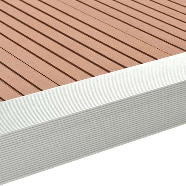 Reunuslauta 5 kpl alumiini 170 cm hopea