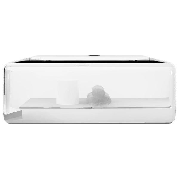 Pesuallas ylivuodolla 41x41x15 cm keraaminen hopea