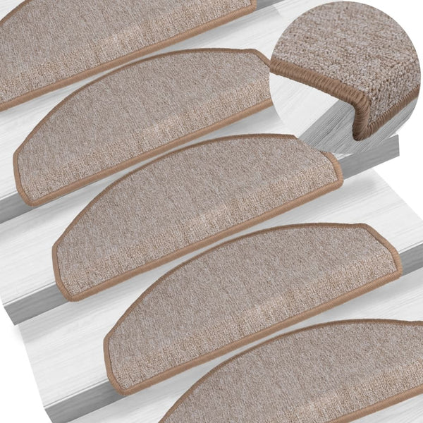 Porrasmatot 15 kpl vaaleanruskea 65 x 24 x 4 cm