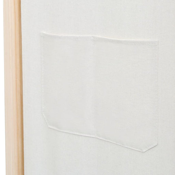 6-Paneelinen Tilanjakaja kerma 240x170x4 cm kangas