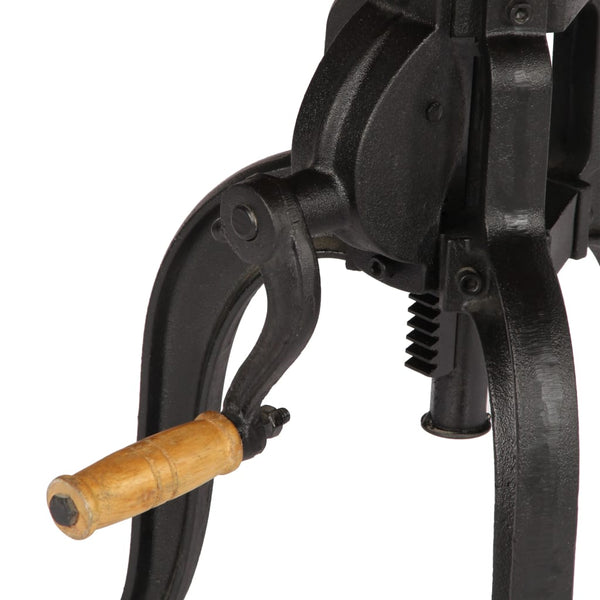 Sivupöytä kierrätetty puu ja valurauta Kathlyn 45x (45-62)cm