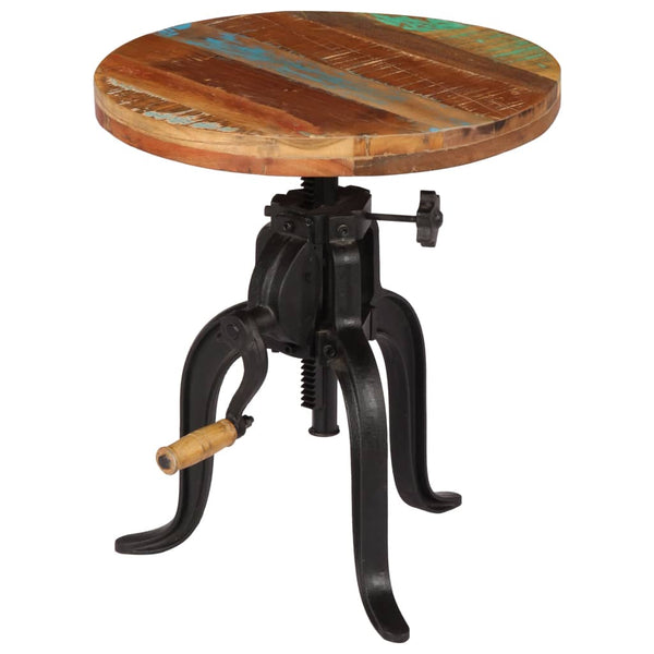 Sivupöytä kierrätetty puu ja valurauta Kathlyn 45x (45-62)cm