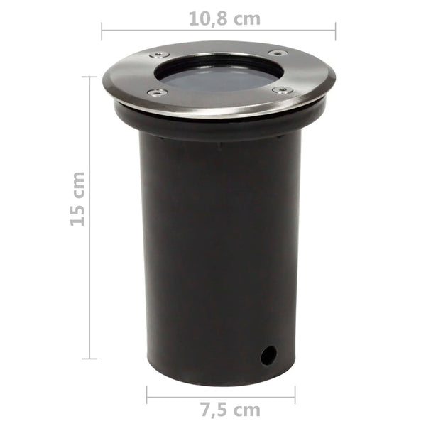 Puutarhan Maahan Upotettavat Spottivalot 3 kpl Pyöreä