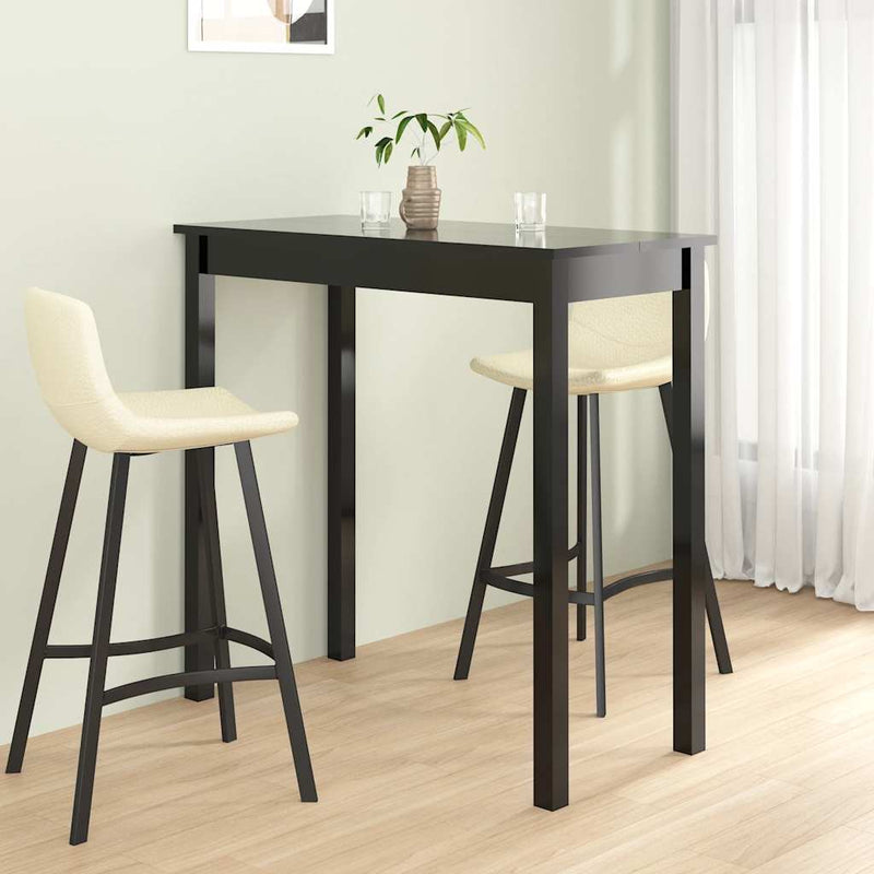 Baaripöytä MDF 115x55x107 cm musta