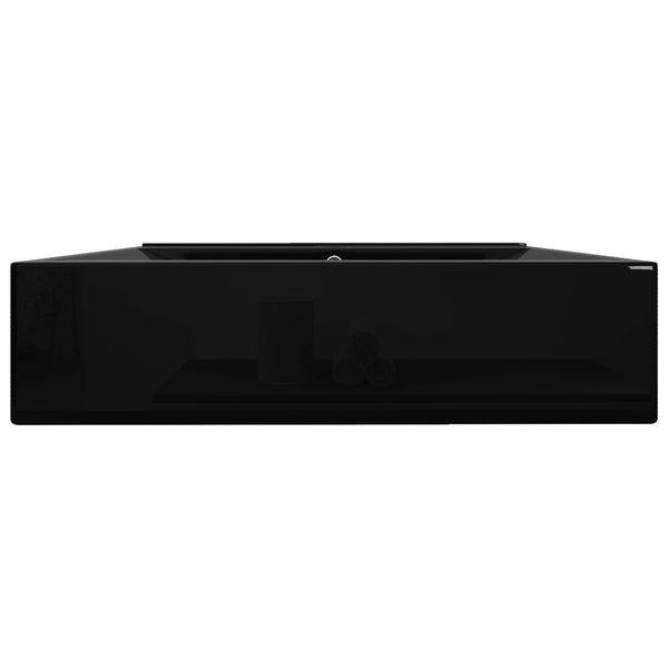 Ylellinen keraaminen pesuallas suorakaide musta hanareiällä 60 x 46 cm