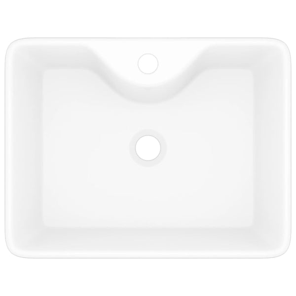 Keraaminen Kylpyhuoneen Pesuallas Hanareiällä Valkoinen Neliö