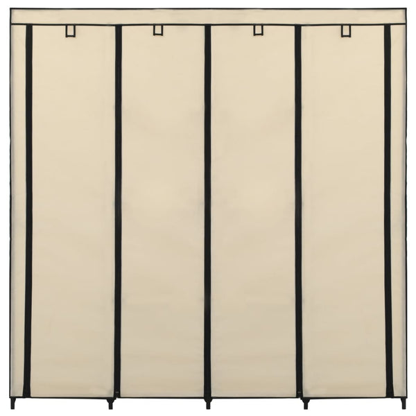 Vaatekaappi 4 lokerolla kerma 175x45x170 cm
